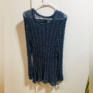 NWT! INC Women’s Silvery-Blue Garden Party DC Long Sleeve Sweater XL